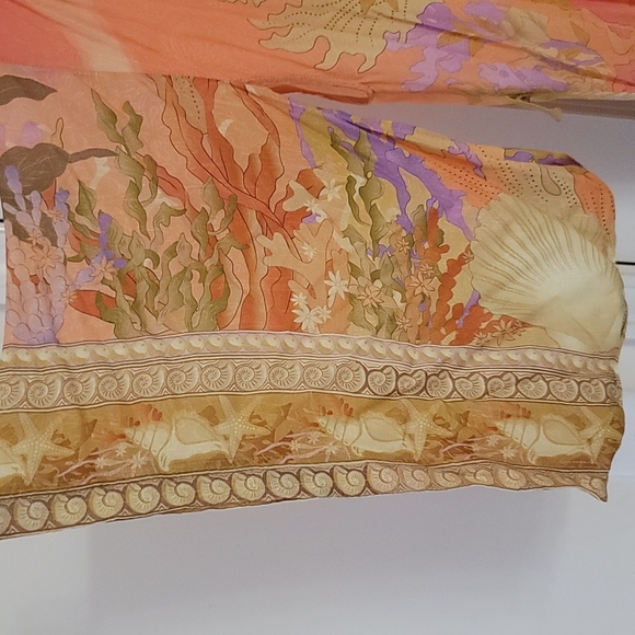 Spell & The Gypsy Madison Maxi Duster Kimono Mermaid Nautical Seashell - Picture 2 of 7